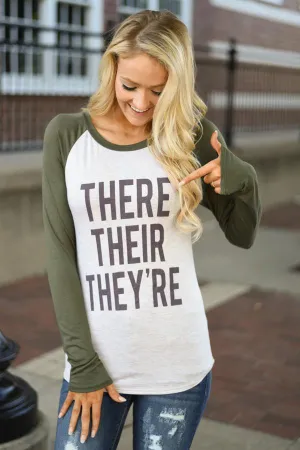 There Their They're Long Sleeve Top