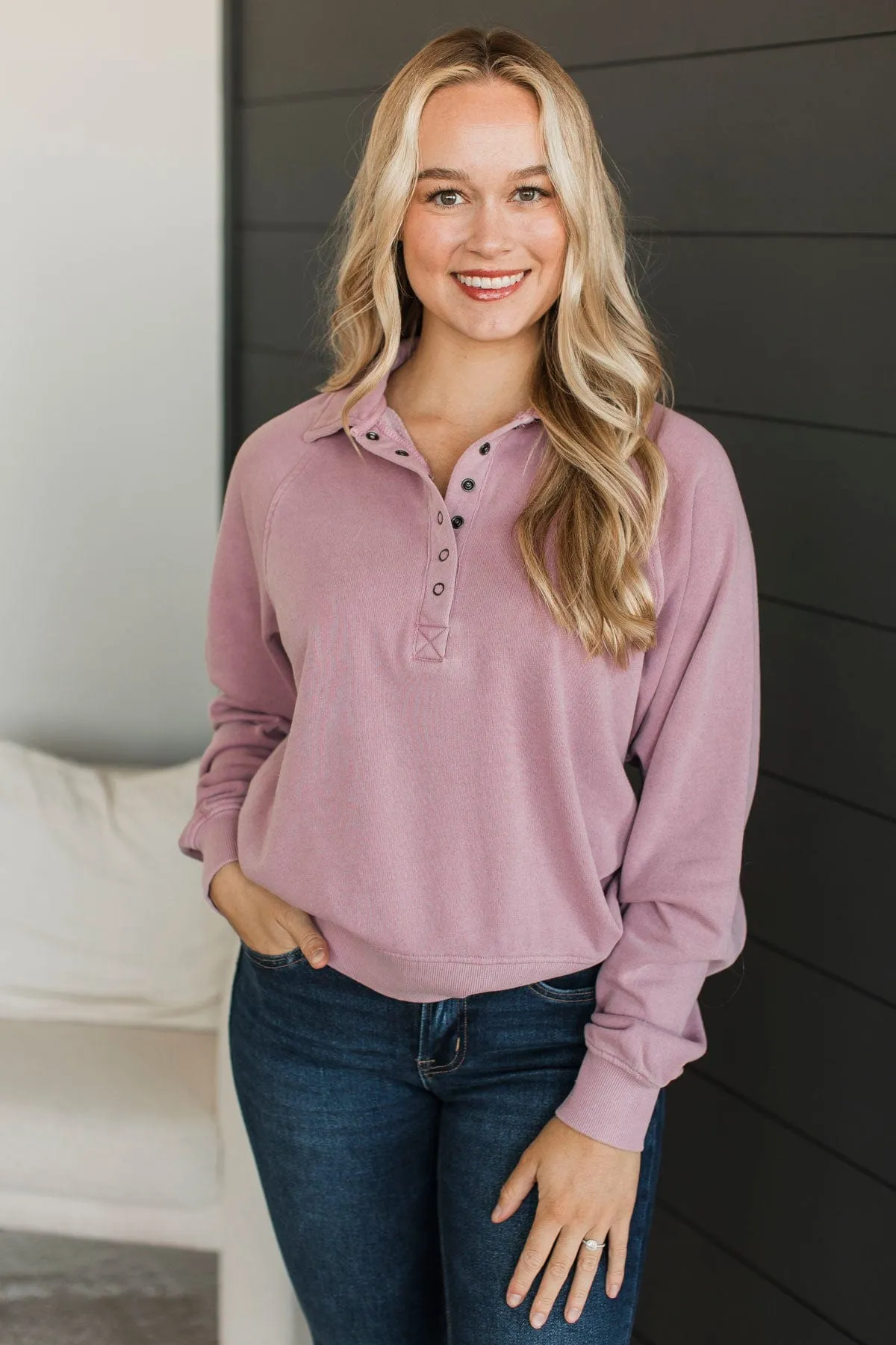 Thread & Supply Enviable Style Pullover- Orchid