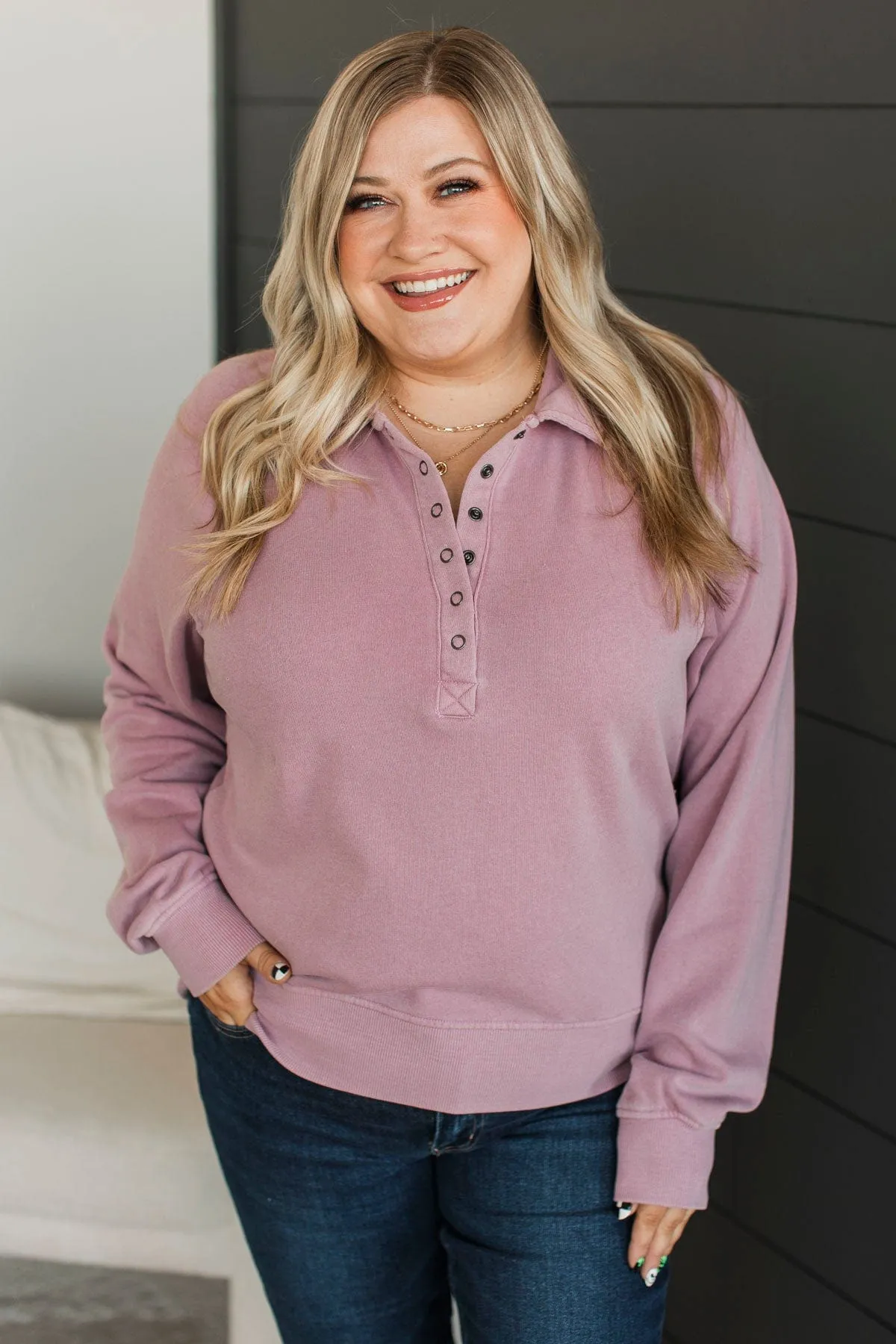 Thread & Supply Enviable Style Pullover- Orchid