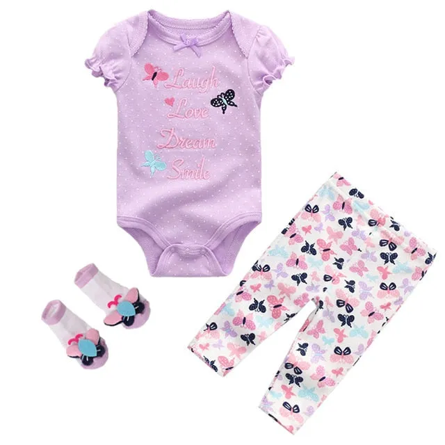 Three Piece Graphic Bodysuit with Pants and Socks