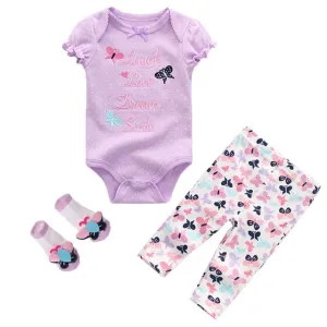 Three Piece Graphic Bodysuit with Pants and Socks