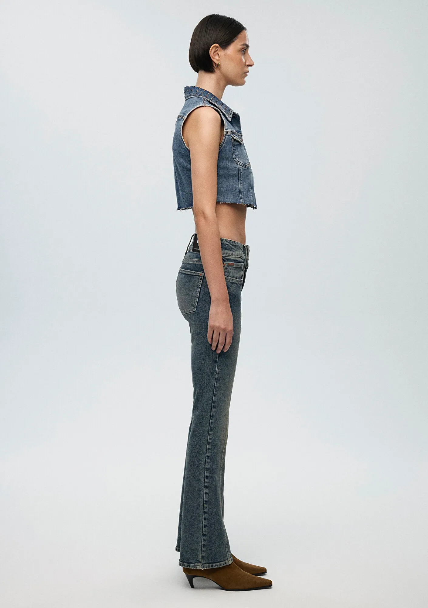 Tibby Studded Mid Vintage Jean Vest