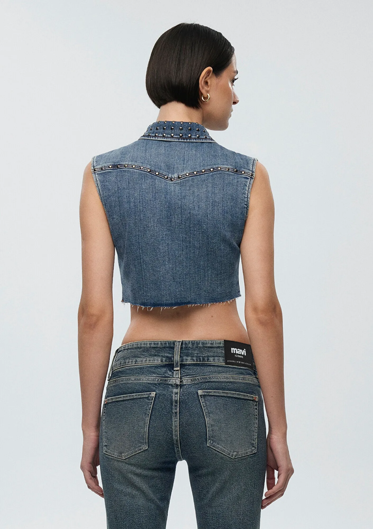 Tibby Studded Mid Vintage Jean Vest