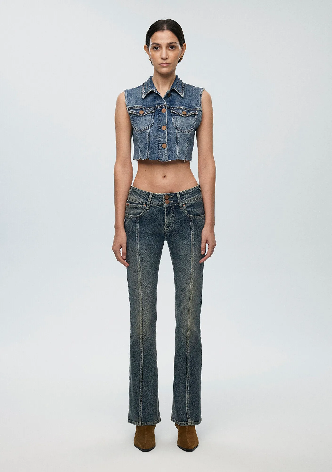 Tibby Studded Mid Vintage Jean Vest