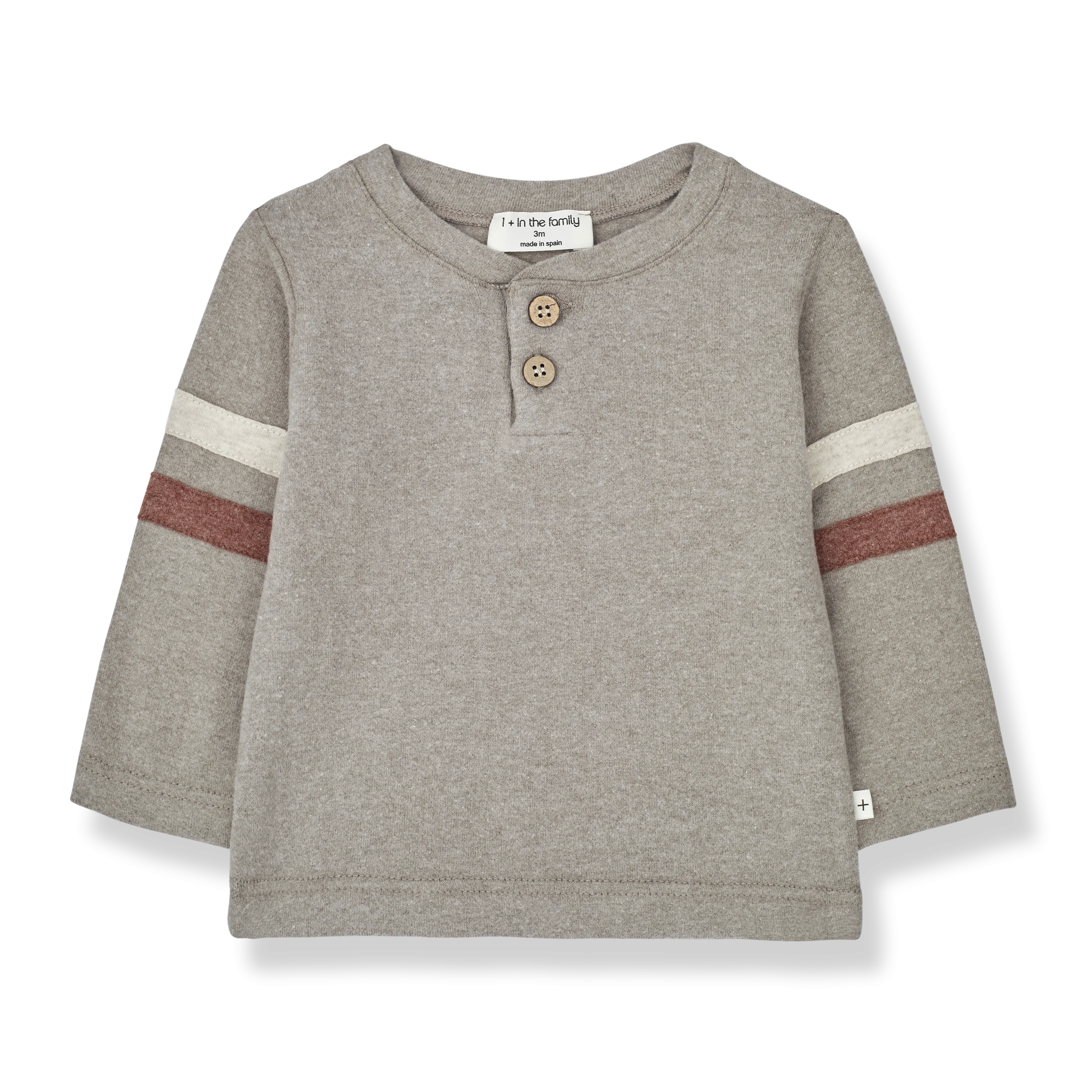 Tom Taupe Henley T-Shirt