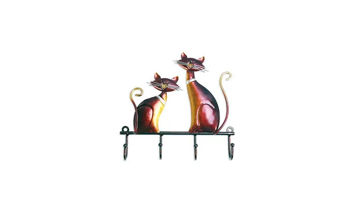 Tooarts Iron Cat Wall Hanger Hook