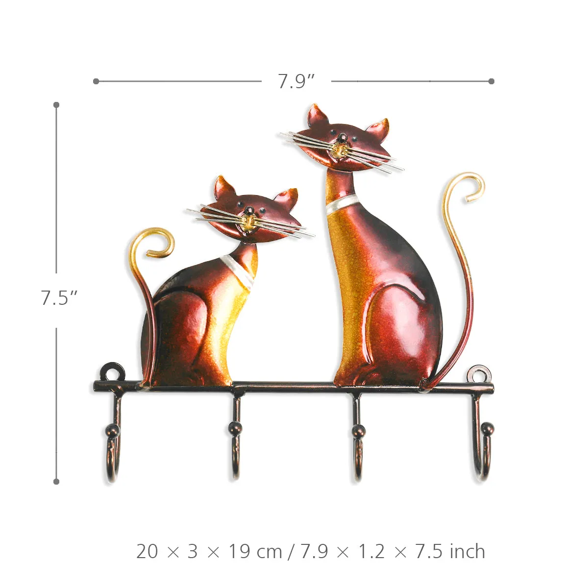 Tooarts Iron Cat Wall Hanger Hook