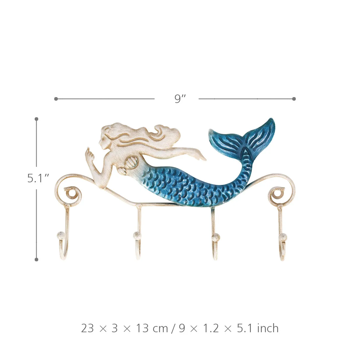Tooarts Iron Mermaid Wall Hanger