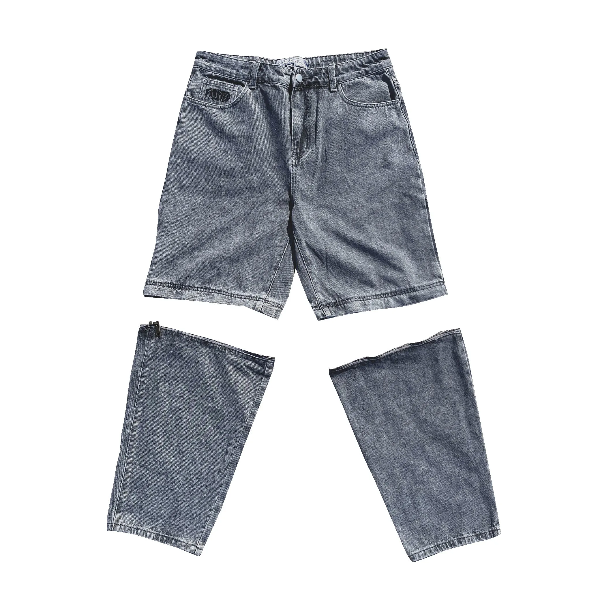 Transformer Jeans/Short Grey