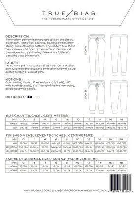 True Bias : Hudson Pant