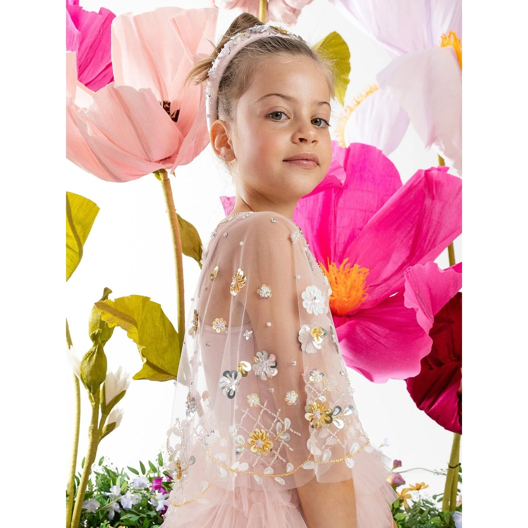 Tutu du Monde Golden Daisies Cape - Pink Cloud - OS