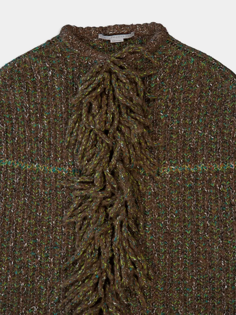 Tweed Knit Cape Coat