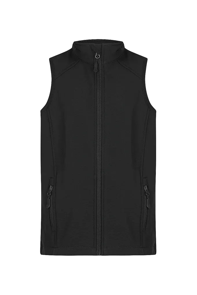 Unisex Kids Black Soft Shell Vest