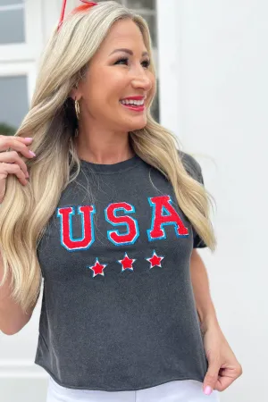 USA Patches Short Sleeve Top