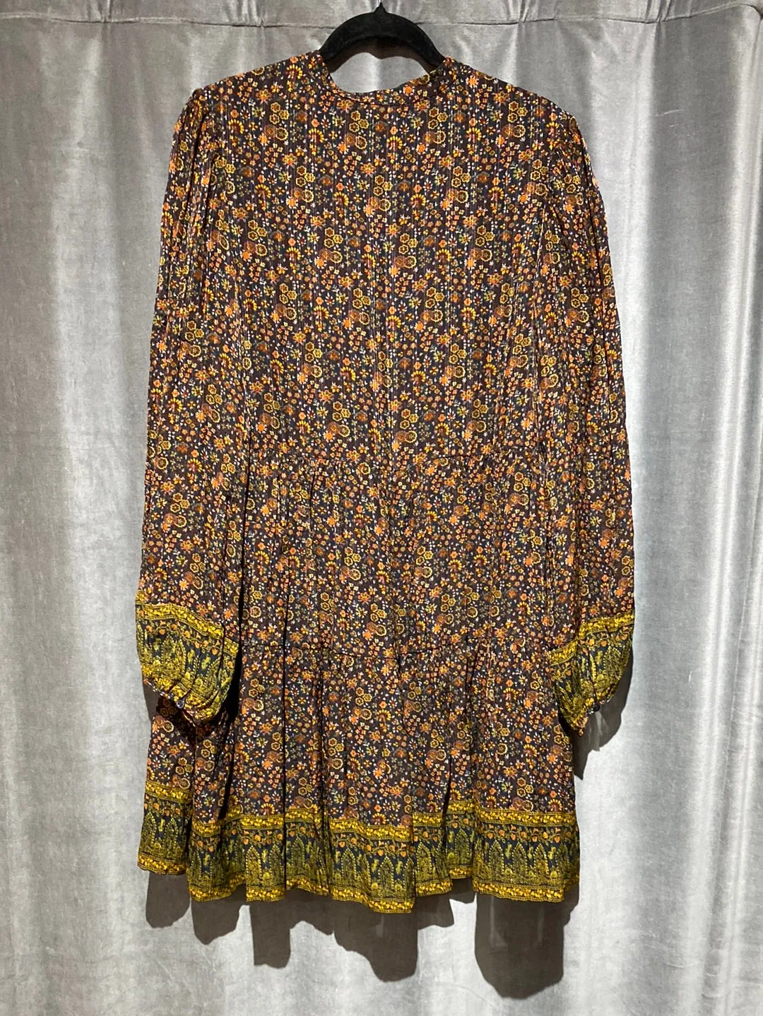 Vanessa Bruno Long Sleeve Flowy Floral Print Dress