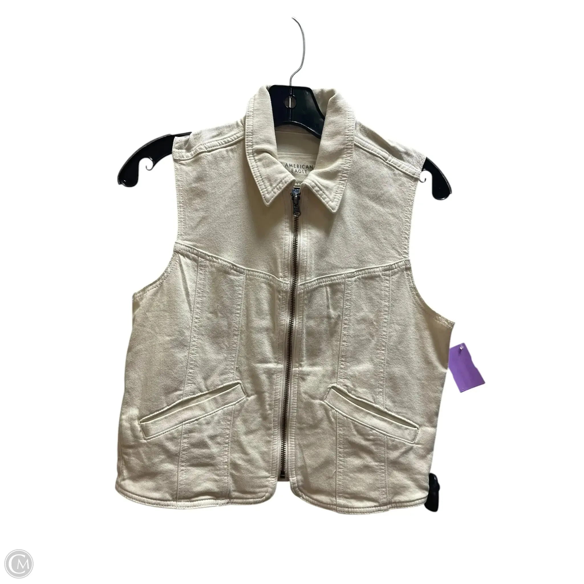 Vest Other By American Eagle In Cream, Size: S