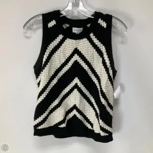 Vest Sweater By Evereve In Black & Cream, Size: Xs