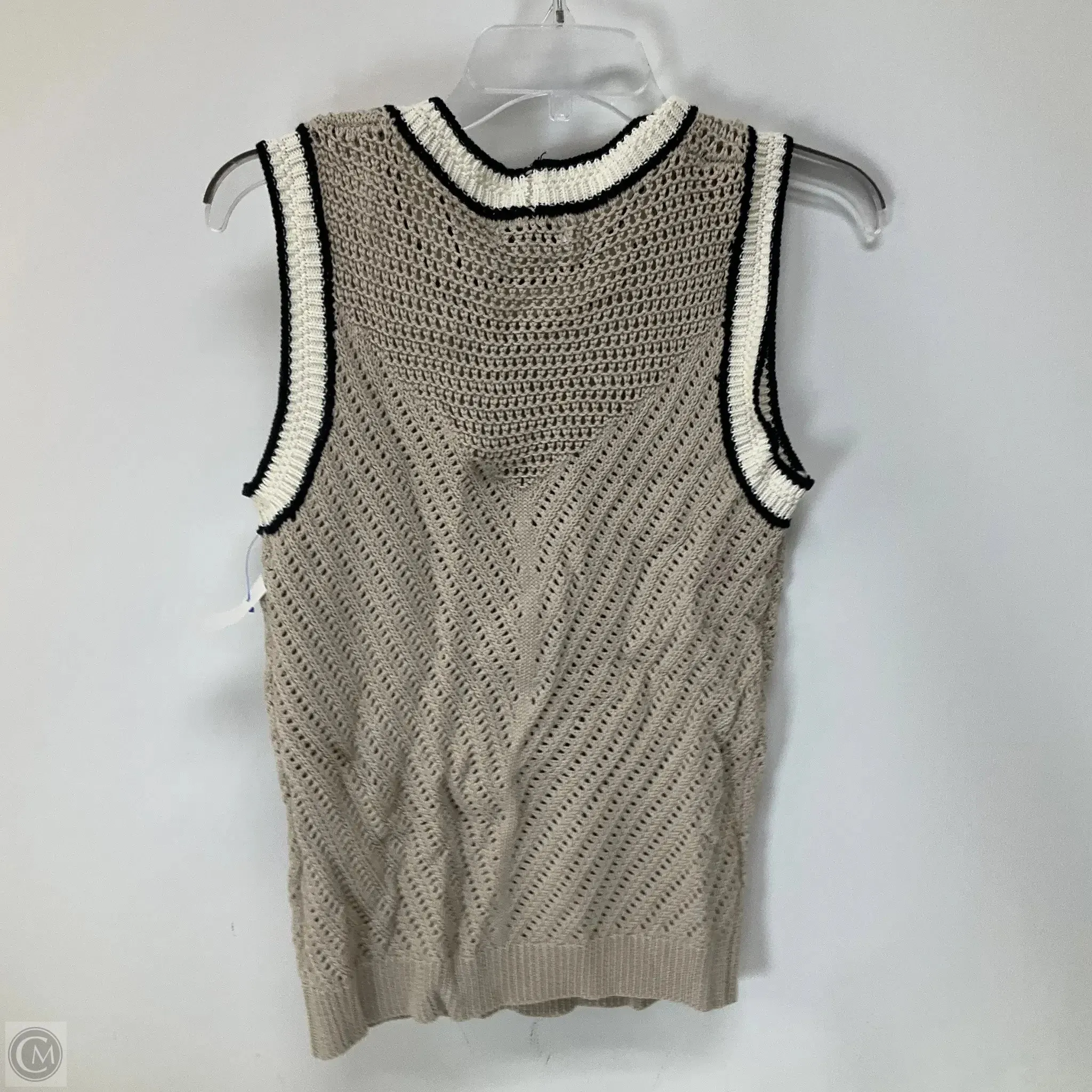 Vest Sweater By Evereve In Taupe, Size: M