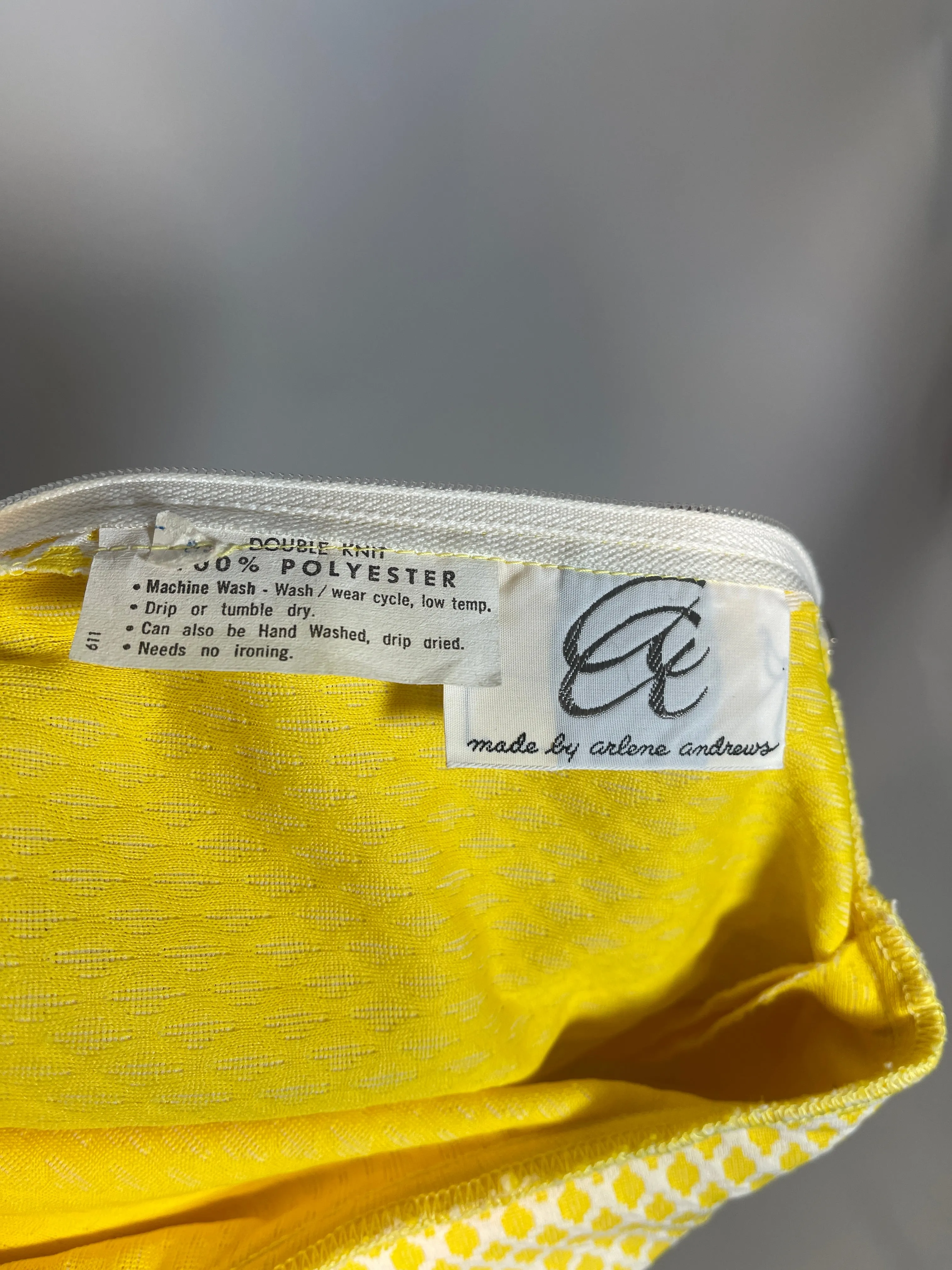 VTG 70s Cute Yellow Pant SET, MOD, New Old Stock-Never worn
