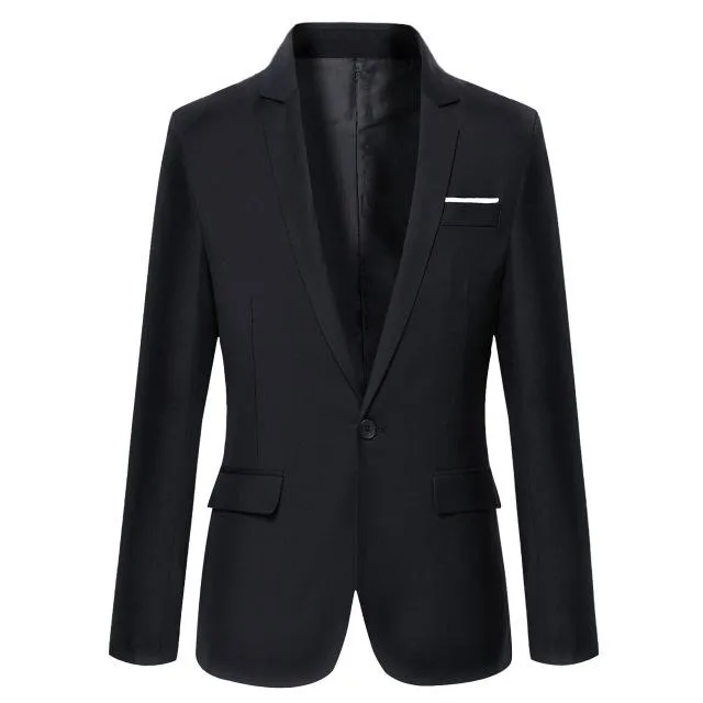 West Louis™ Casual Solid Color Masculine Blazer