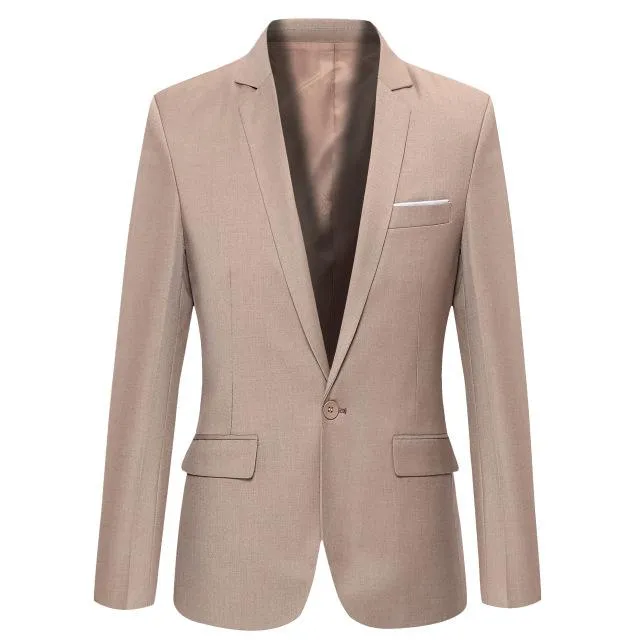 West Louis™ Casual Solid Color Masculine Blazer