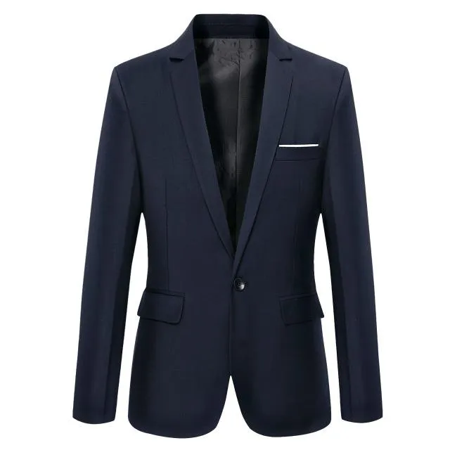 West Louis™ Casual Solid Color Masculine Blazer