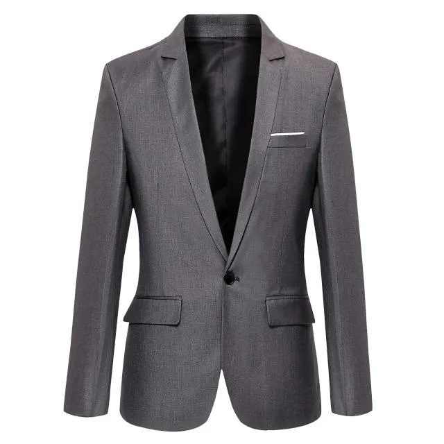 West Louis™ Casual Solid Color Masculine Blazer