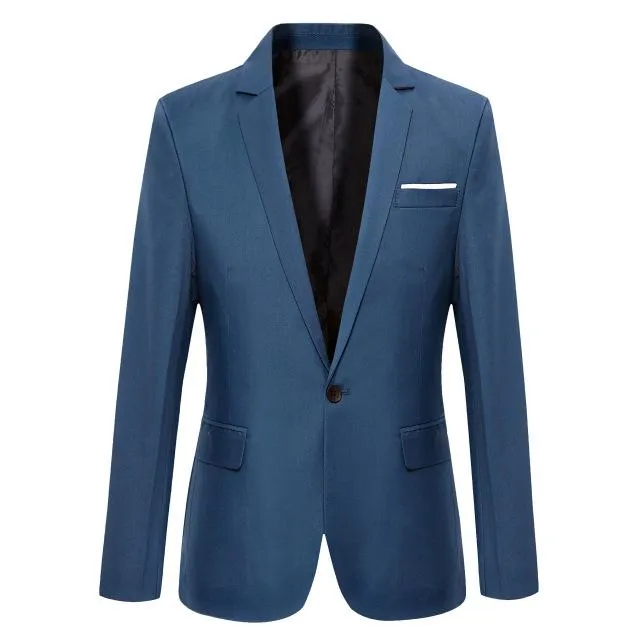West Louis™ Casual Solid Color Masculine Blazer