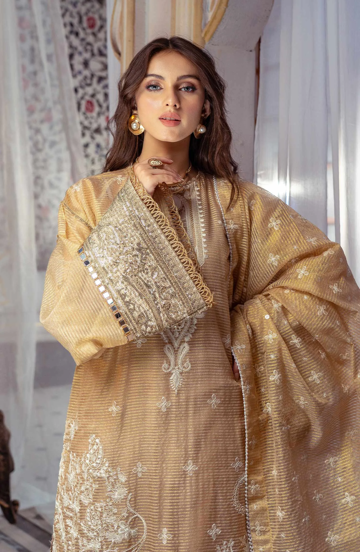 White Clay - (MLRD - 065) |  Maryum N Maria Luxury Pret Eid Edit 2022 | Stitched Ready to Wear Suits