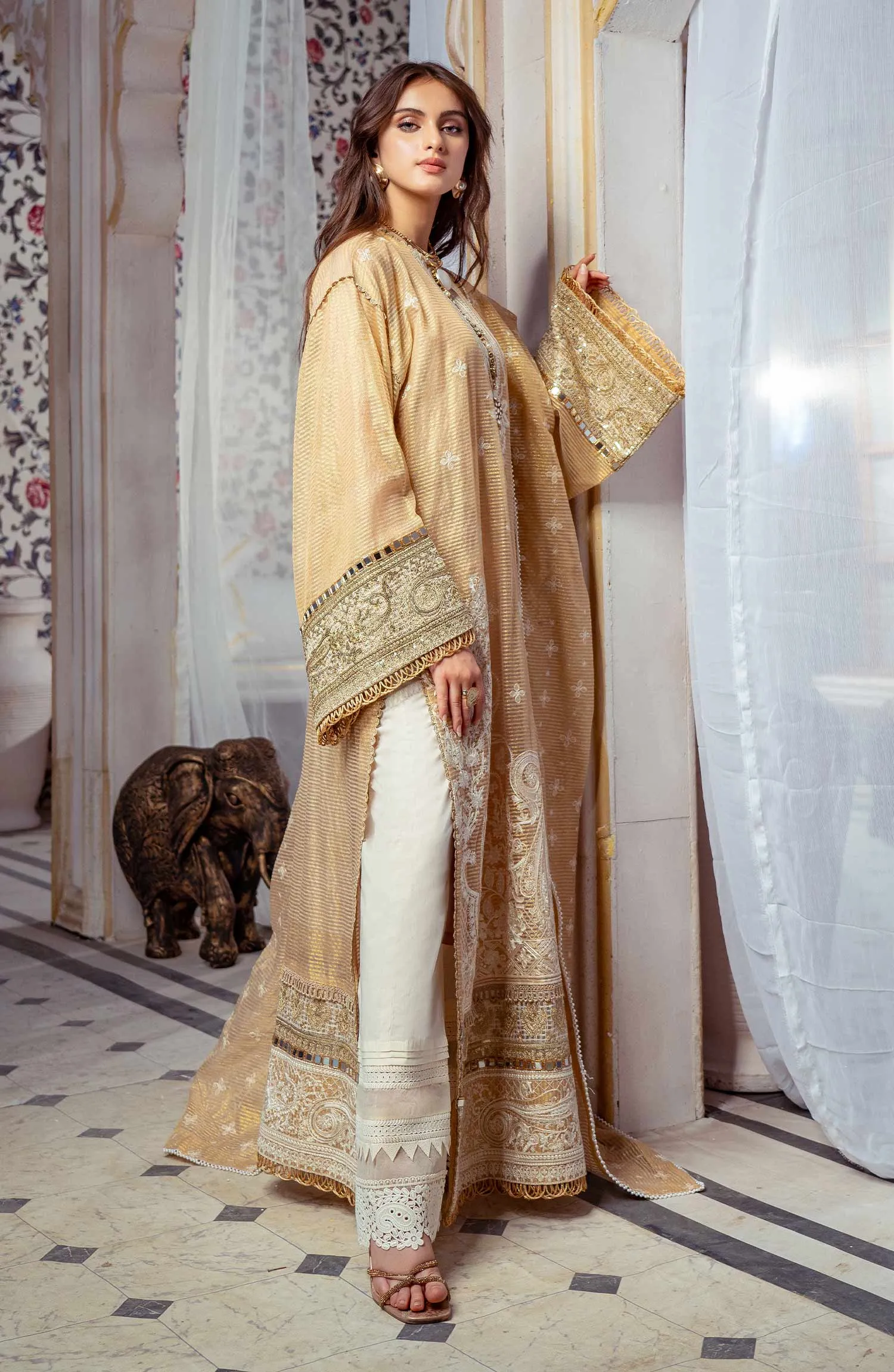 White Clay - (MLRD - 065) |  Maryum N Maria Luxury Pret Eid Edit 2022 | Stitched Ready to Wear Suits