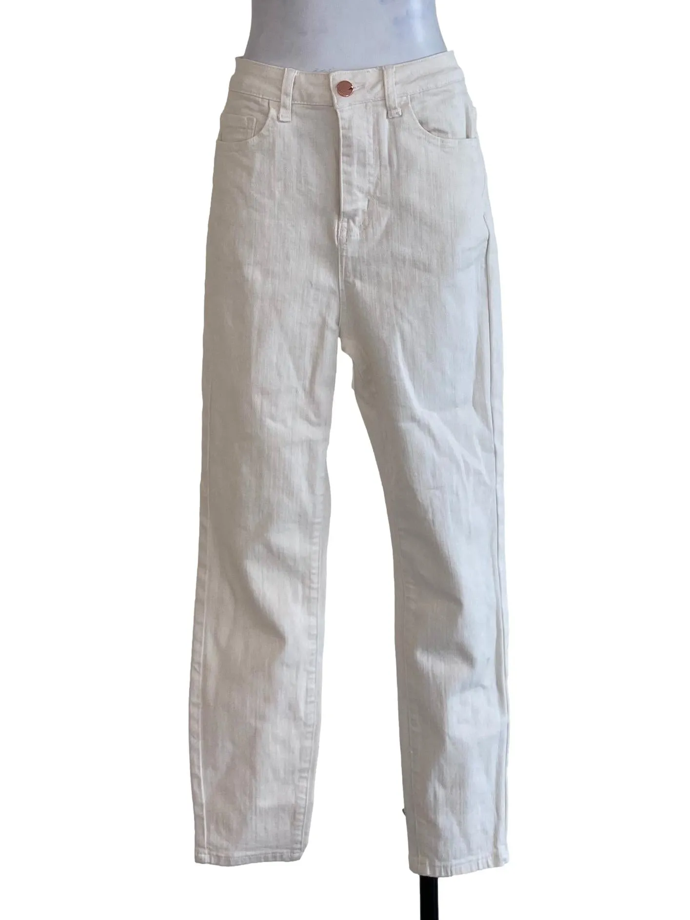 White Plain Skinny Pants