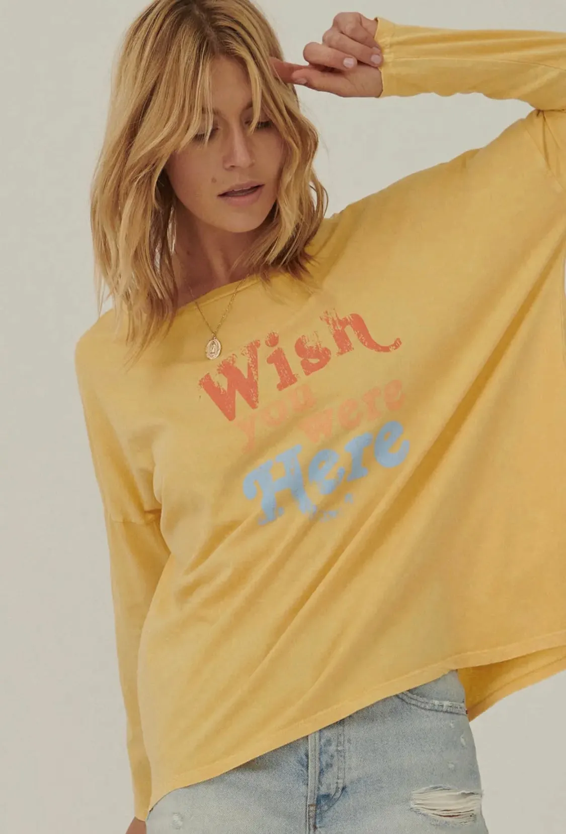 Wish You Were Here Long Sleeve Graphic Tee