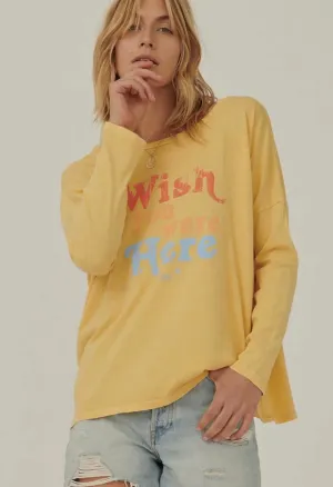 Wish You Were Here Long Sleeve Graphic Tee
