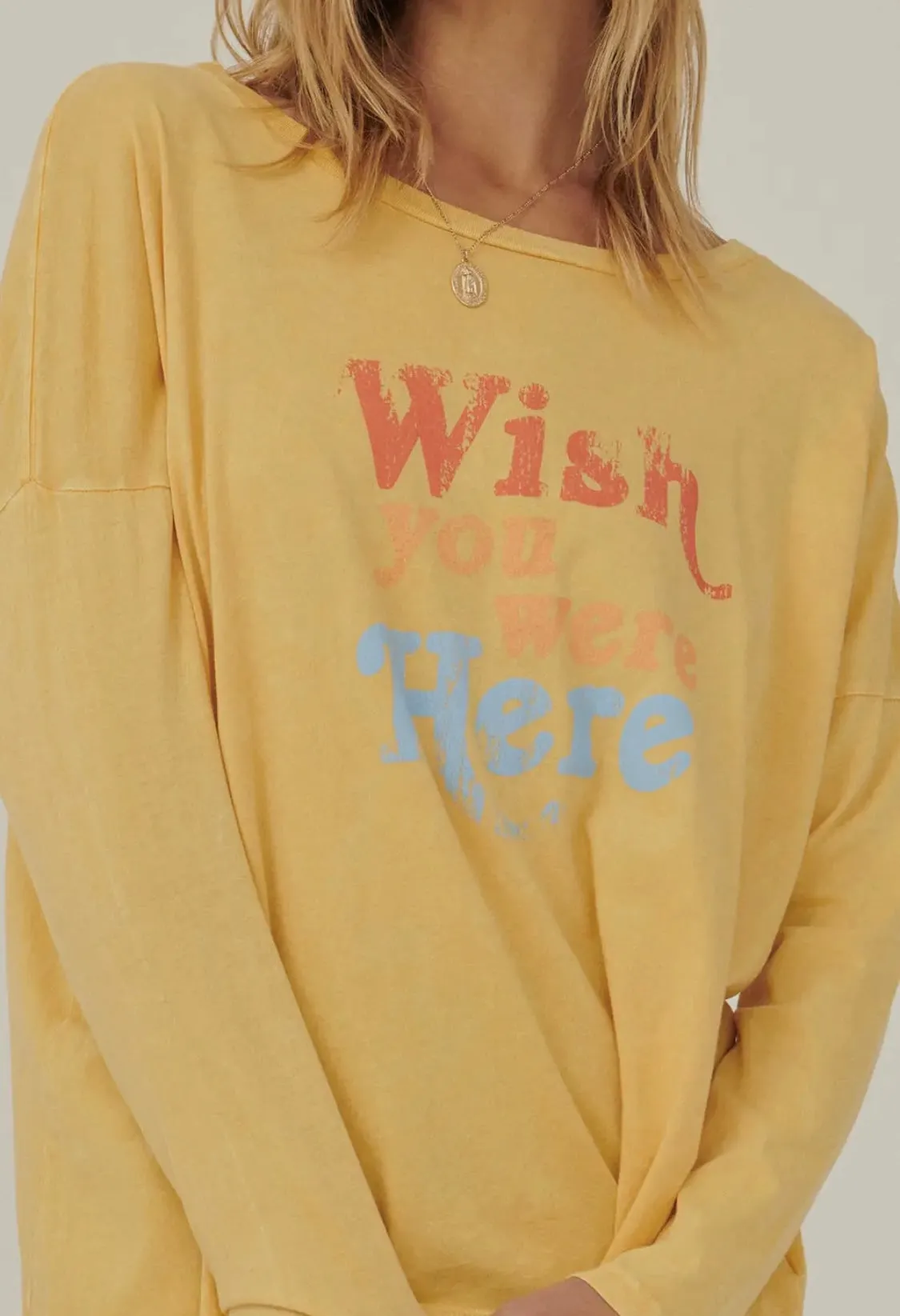 Wish You Were Here Long Sleeve Graphic Tee