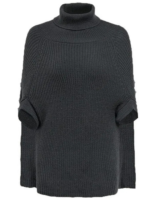 Women Fashion Coats And Capes Batwing Knitted Blouse