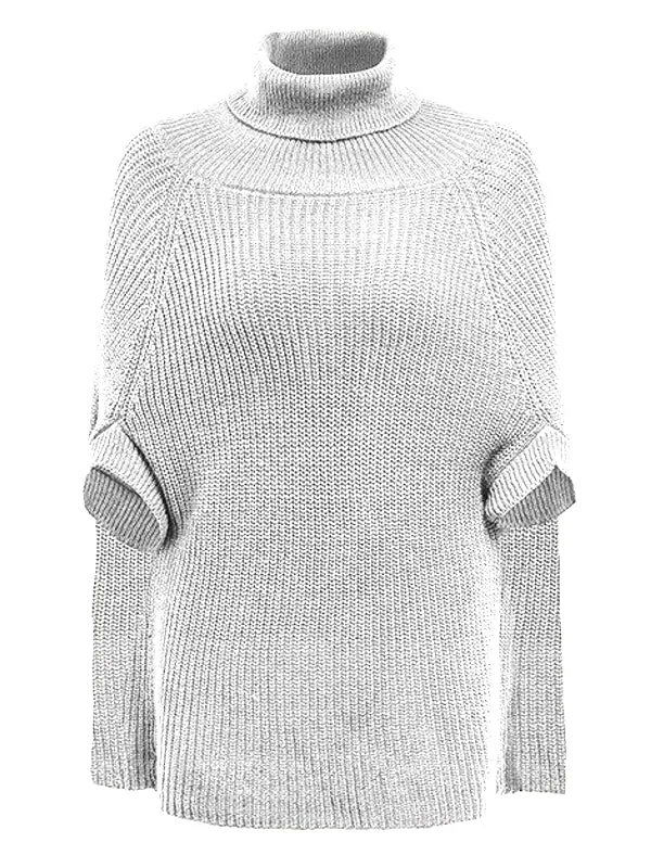 Women Fashion Coats And Capes Batwing Knitted Blouse