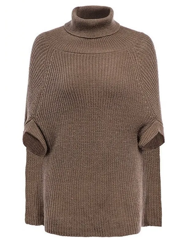Women Fashion Coats And Capes Batwing Knitted Blouse