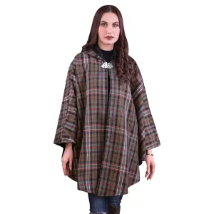 Women Tartan Cape - Scottish National Weathered