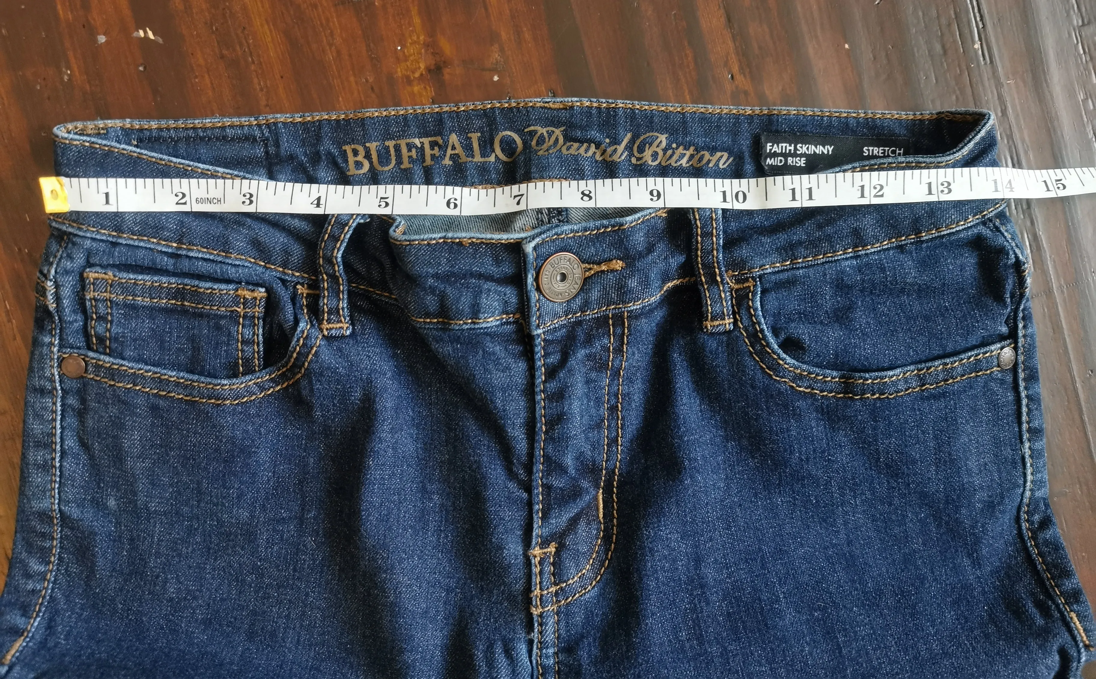 WOMENS SIZE 27 - BUFFALO, 'Faith' Mid-rise, Dark Wash, Skinny Jeans EUC B6
