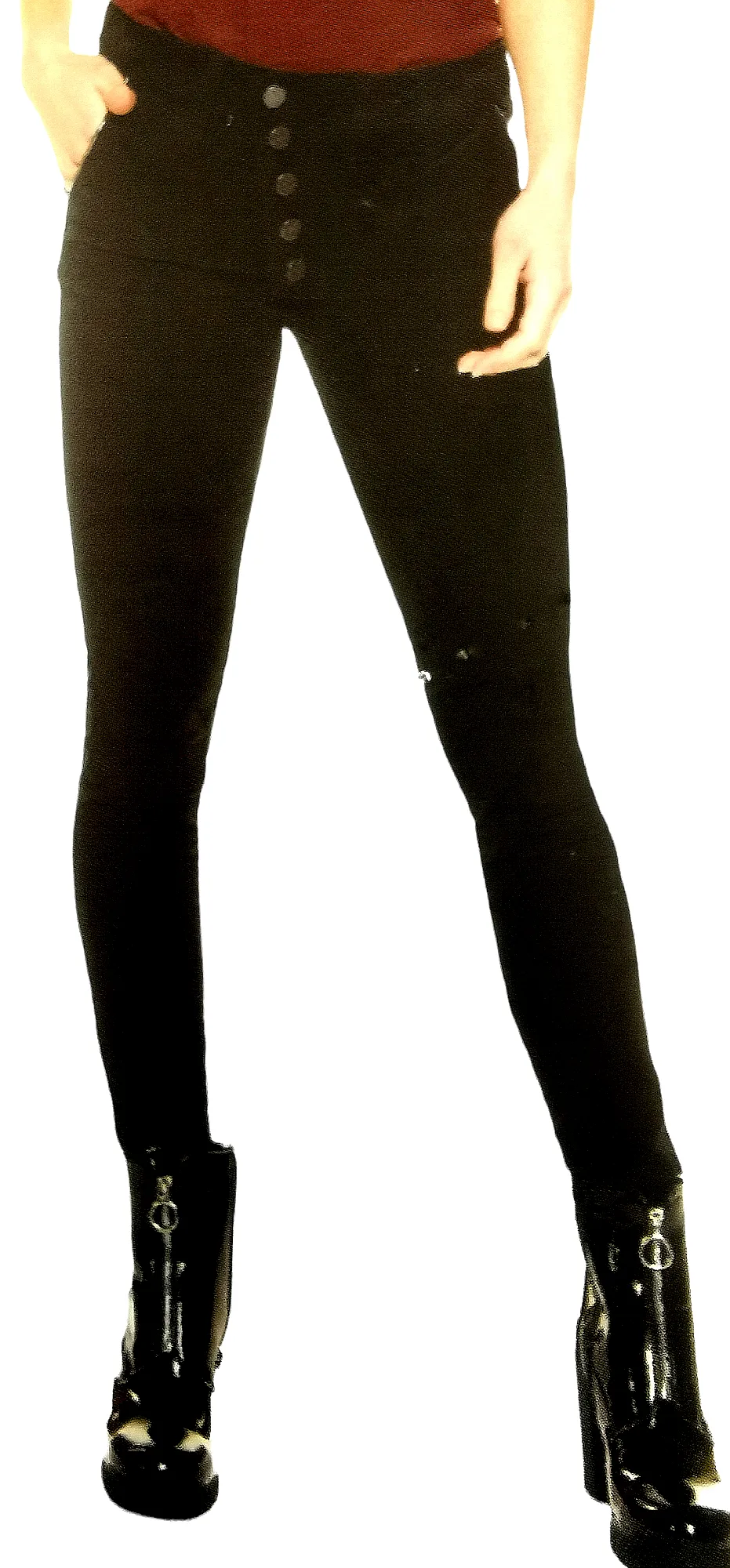 WOMENS SIZE(S) 26, 27, 28 - DEX, Stretch Velour, Black Skinny Pants NWT B10
