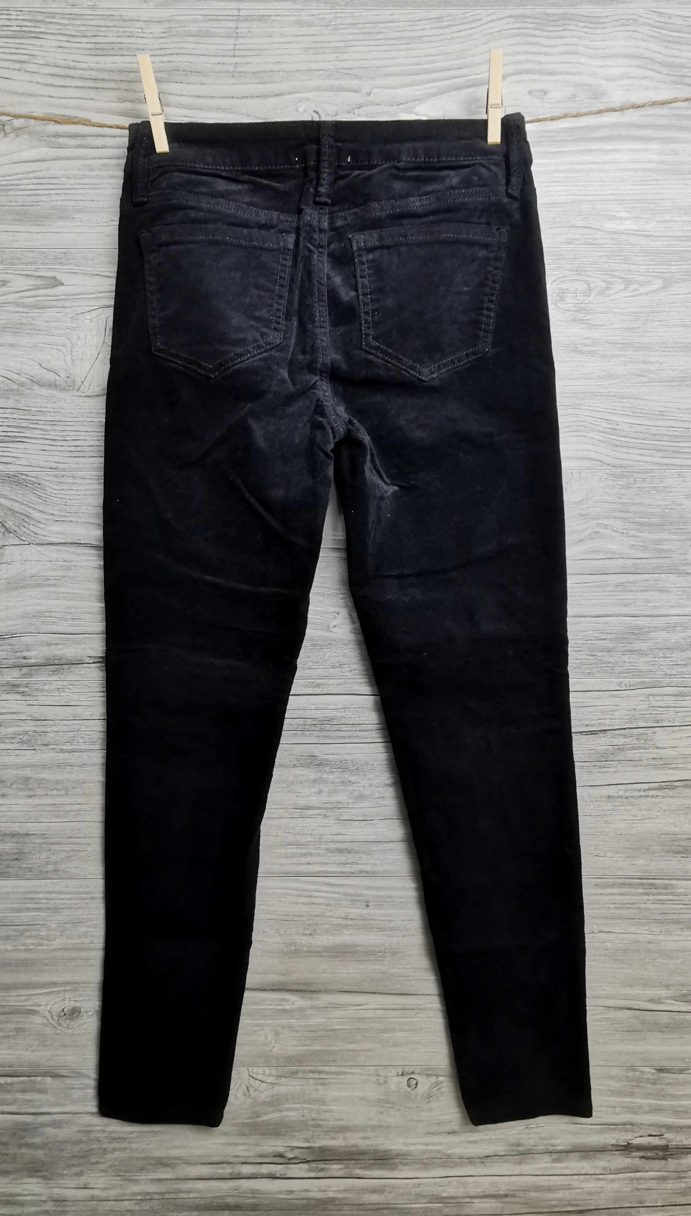 WOMENS SIZE(S) 26, 27, 28 - DEX, Stretch Velour, Black Skinny Pants NWT B10