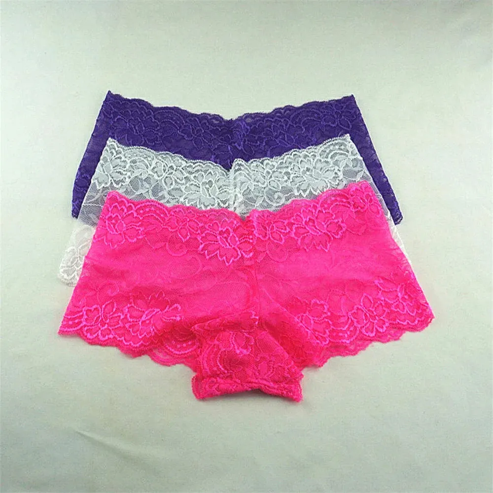 Women's Transparent Low-Rise Boxers Underwear