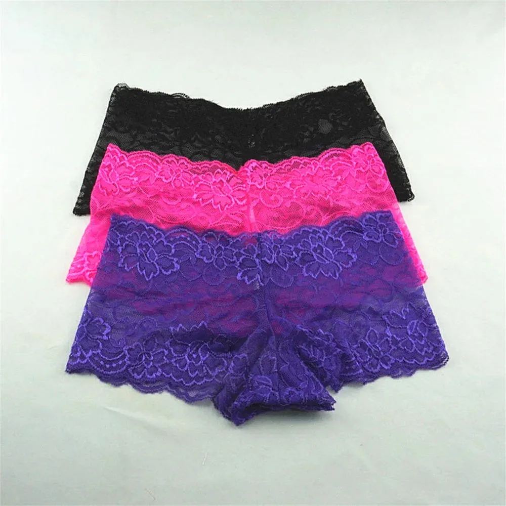Women's Transparent Low-Rise Boxers Underwear