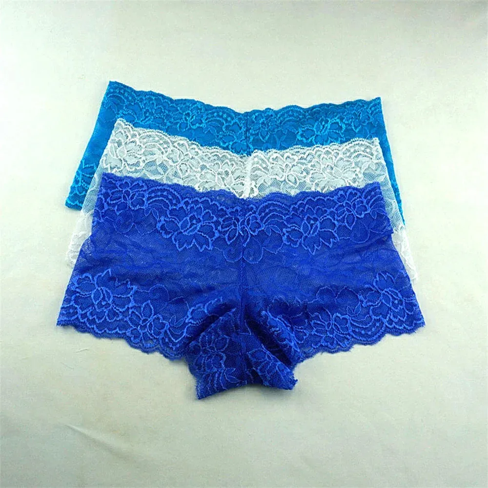 Women's Transparent Low-Rise Boxers Underwear