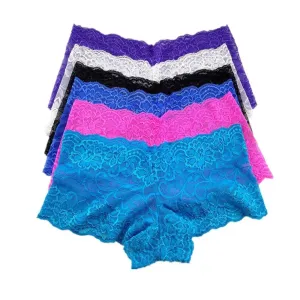 Women's Transparent Low-Rise Boxers Underwear