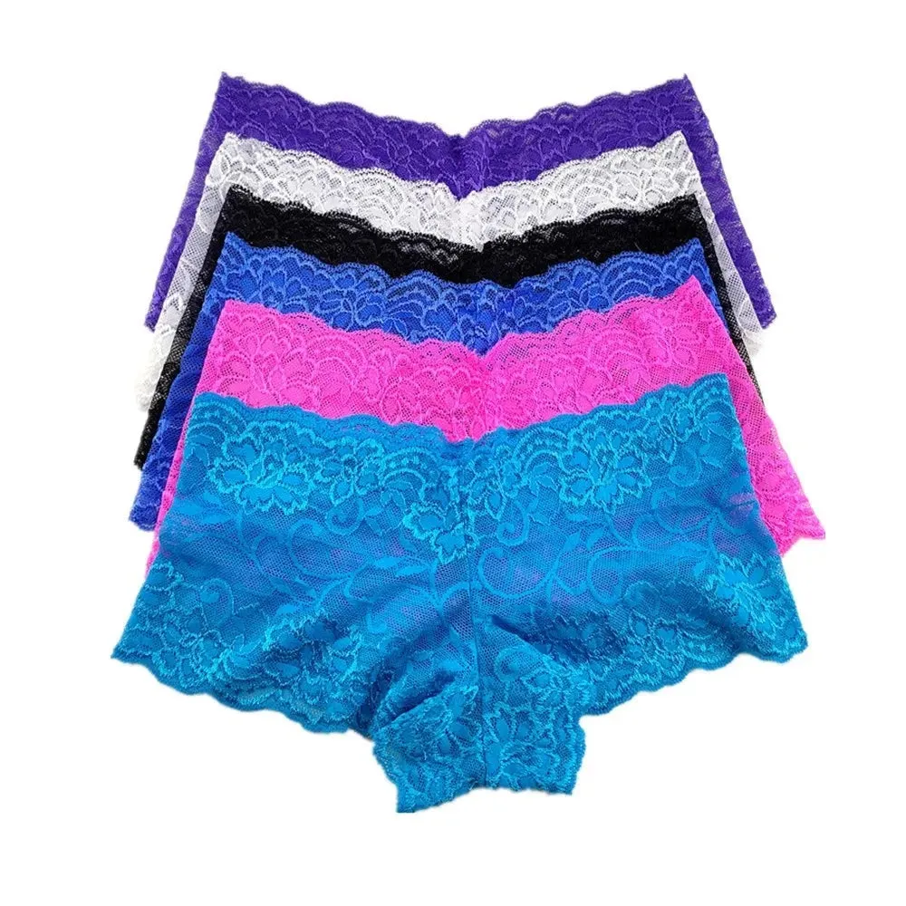 Women's Transparent Low-Rise Boxers Underwear