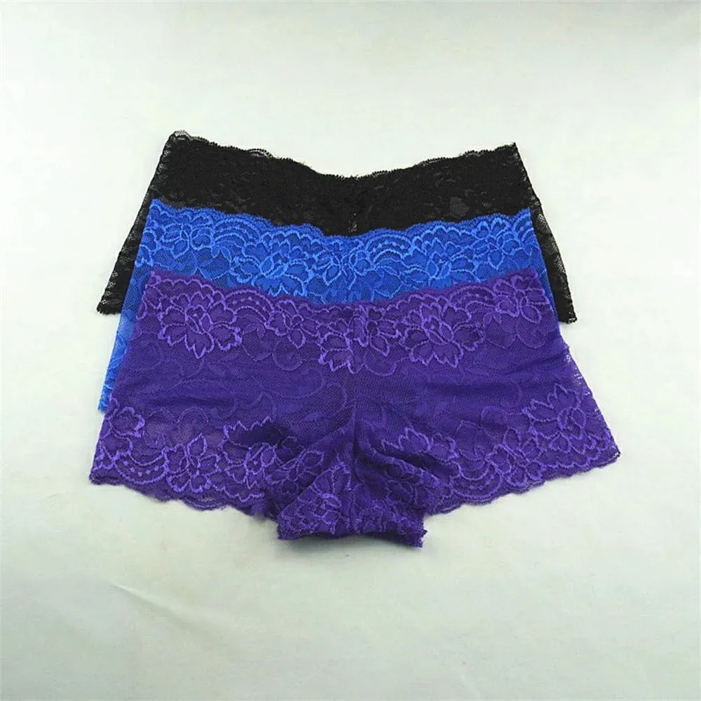 Women's Transparent Low-Rise Boxers Underwear