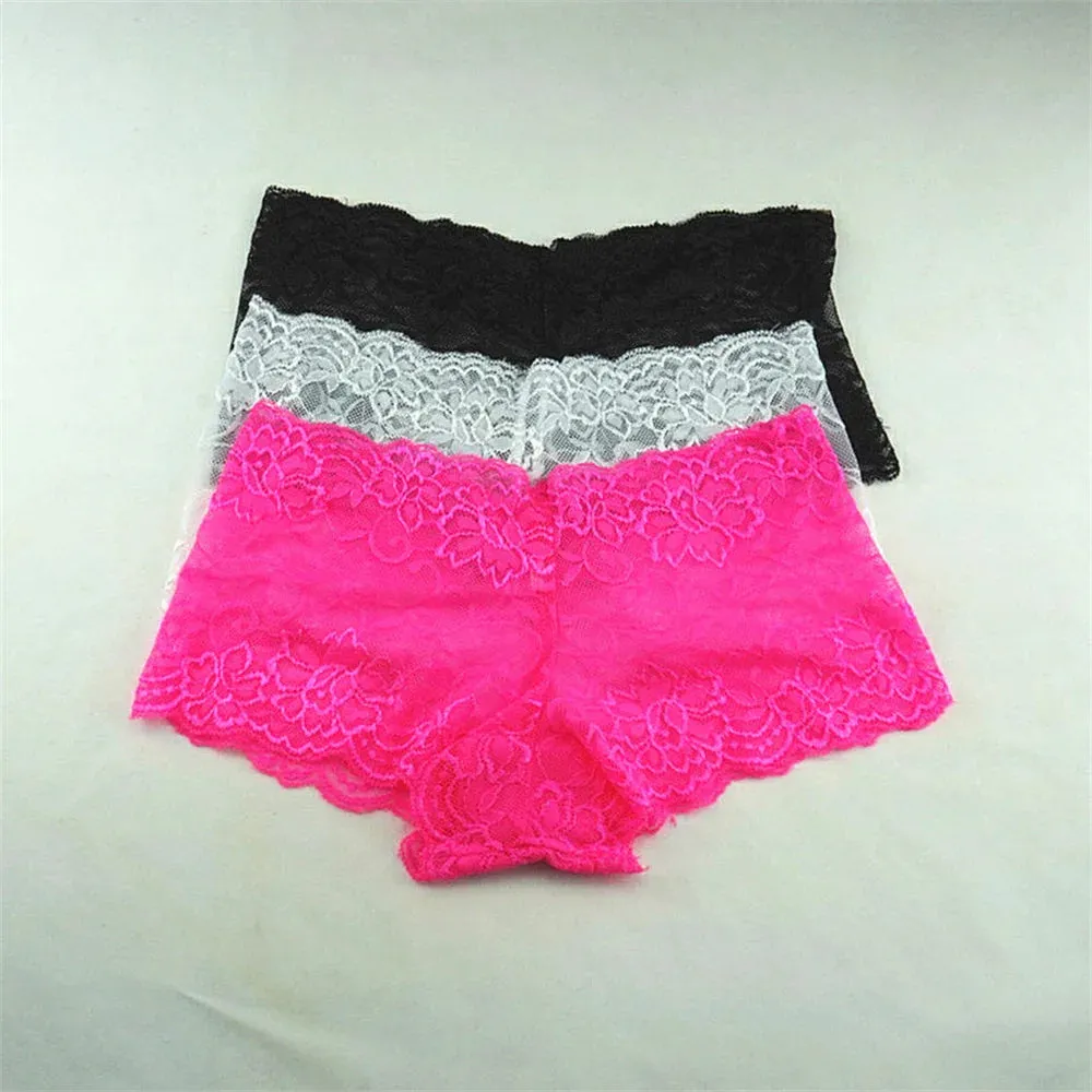 Women's Transparent Low-Rise Boxers Underwear