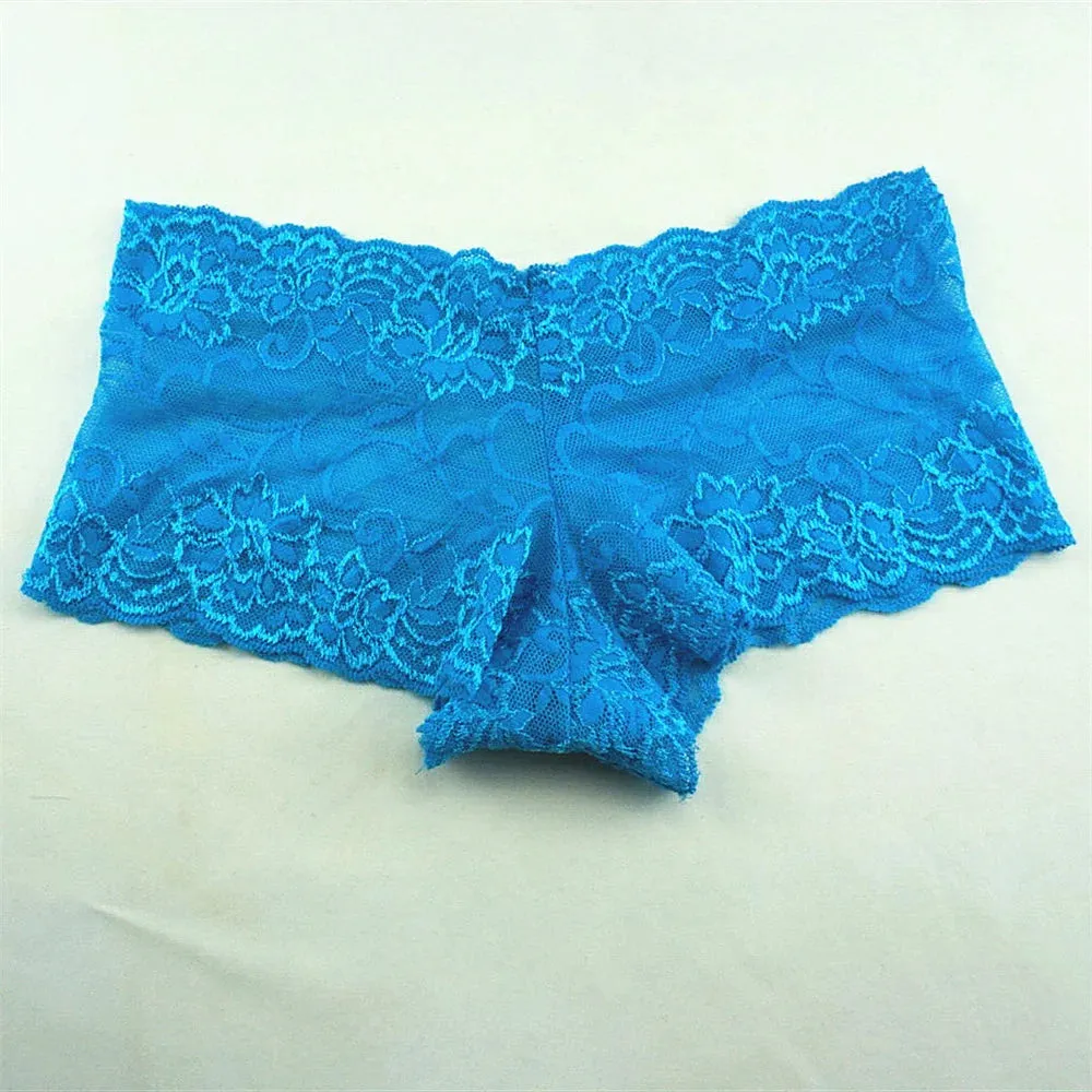 Women's Transparent Low-Rise Boxers Underwear
