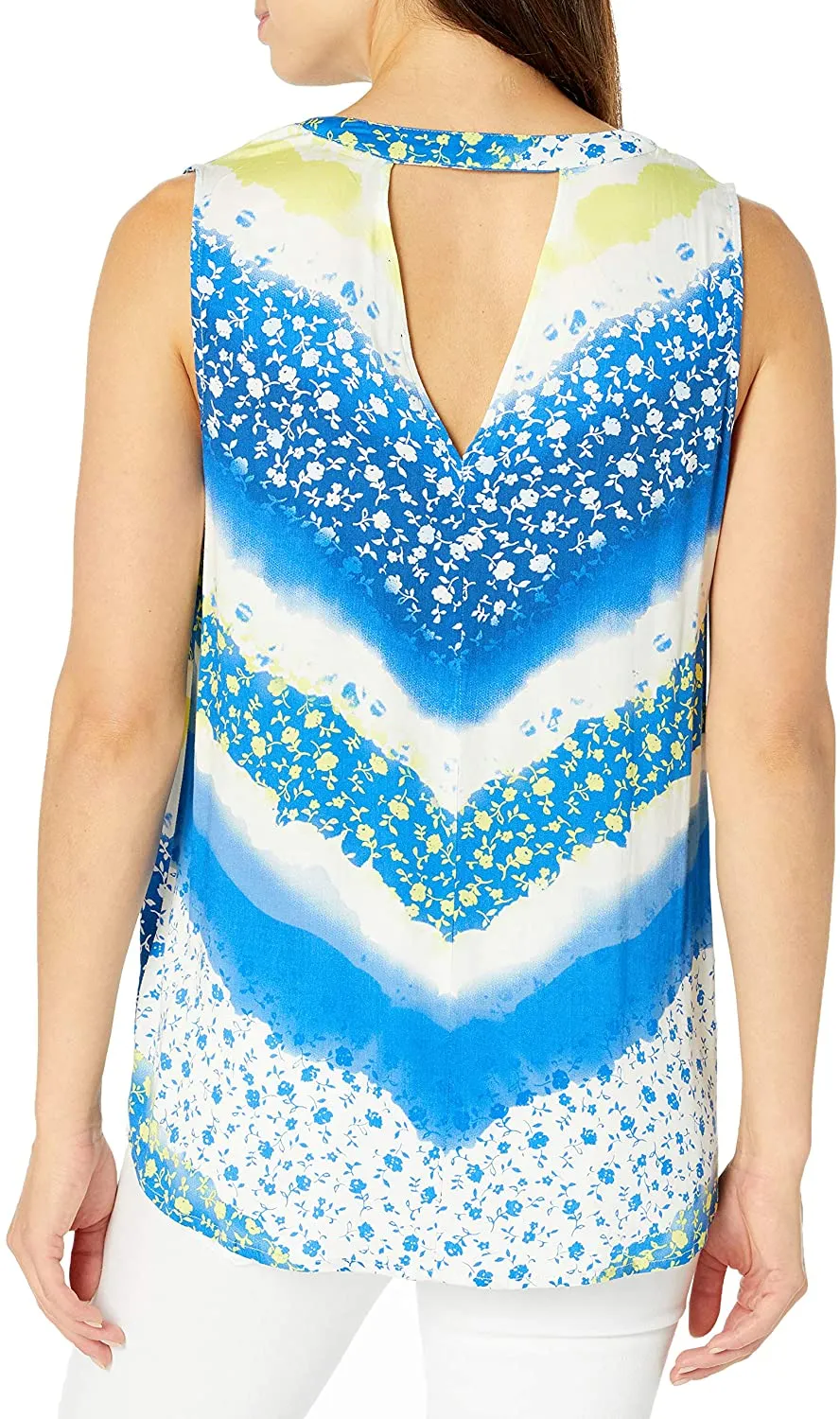 Women's Tribal | V-Neck Front and Back Top | Key Lime